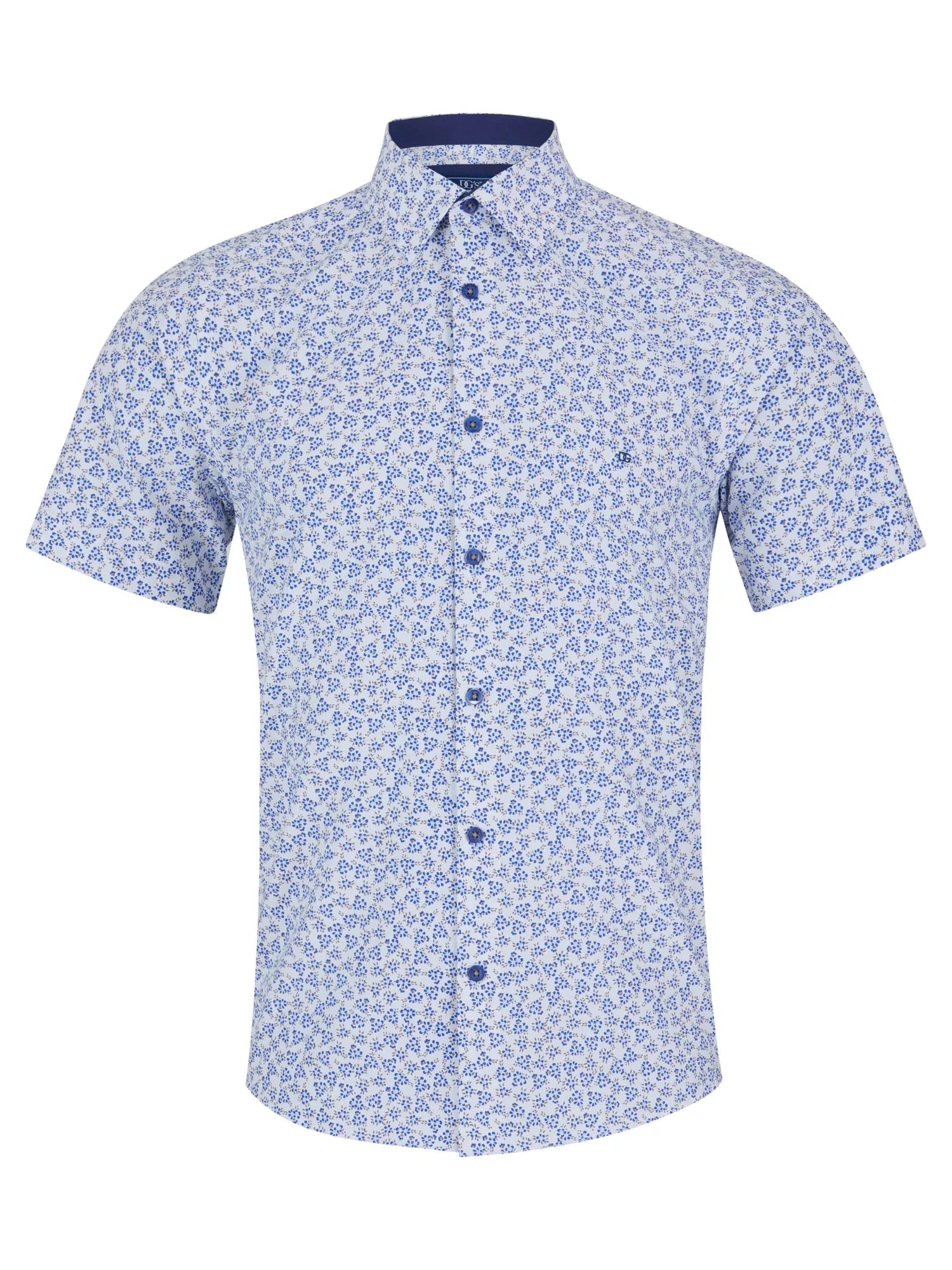 DG's Drifter Mens - Regular Short Sleeve Casual Shirt - Blue - Wildvine Clothing, Spalding, Lincolnshire