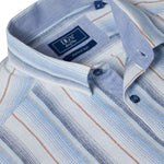 DG's Drifter Mens - Regular Short Sleeve Casual Shirt - White/Blue - 14783SS - 24 - Wildvine Clothing, Spalding, Lincolnshire