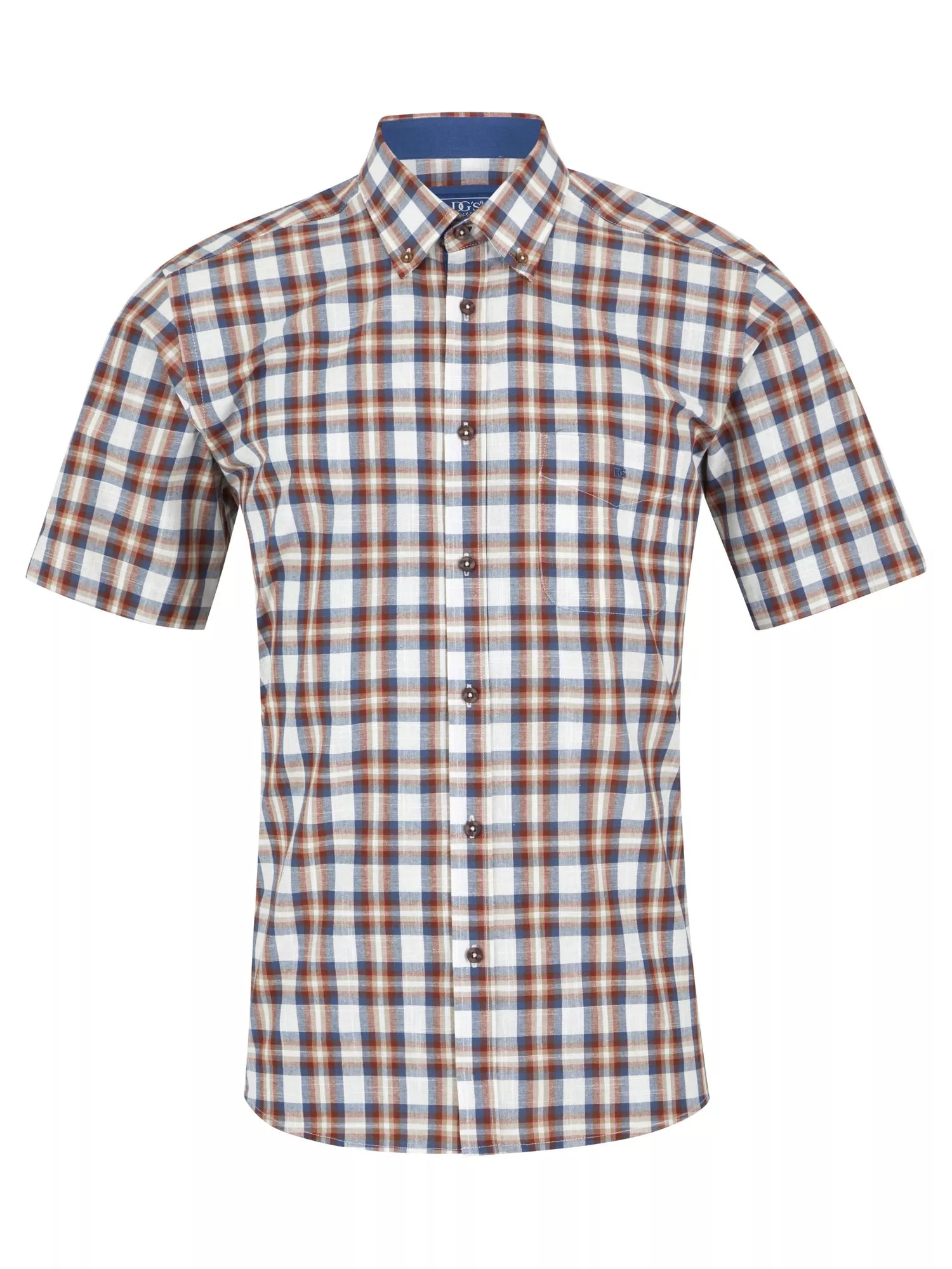 DG's Drifter Mens - Regular Short Sleeve Casual Shirt - Blue - Wildvine Clothing, Spalding, Lincolnshire