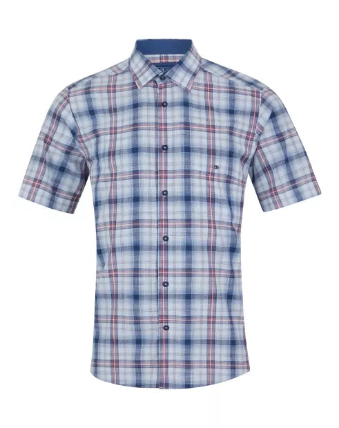 DG's Drifter Mens - Regular Short Sleeve Casual Shirt - Blue - Wildvine Clothing, Spalding, Lincolnshire
