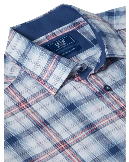 DG's Drifter Mens - Regular Short Sleeve Casual Shirt - Blue - Wildvine Clothing, Spalding, Lincolnshire
