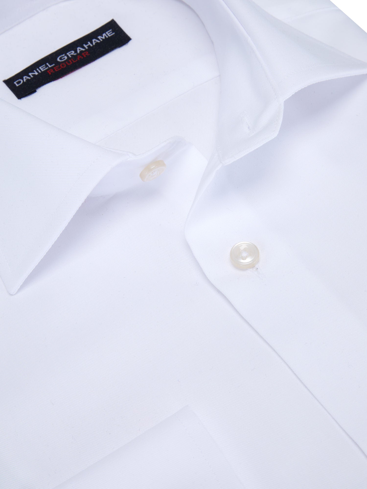 Daniel Graham Mens - Regular Long Sleeve Formal Shirt - White - Wildvine Clothing, Spalding, Lincolnshire