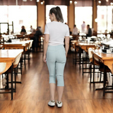 Pinnns - Ladies - Bengaline Crop Trousers With Pockets - Duck Egg - 226C - Wildvine Clothing, Spalding, Lincolnshire