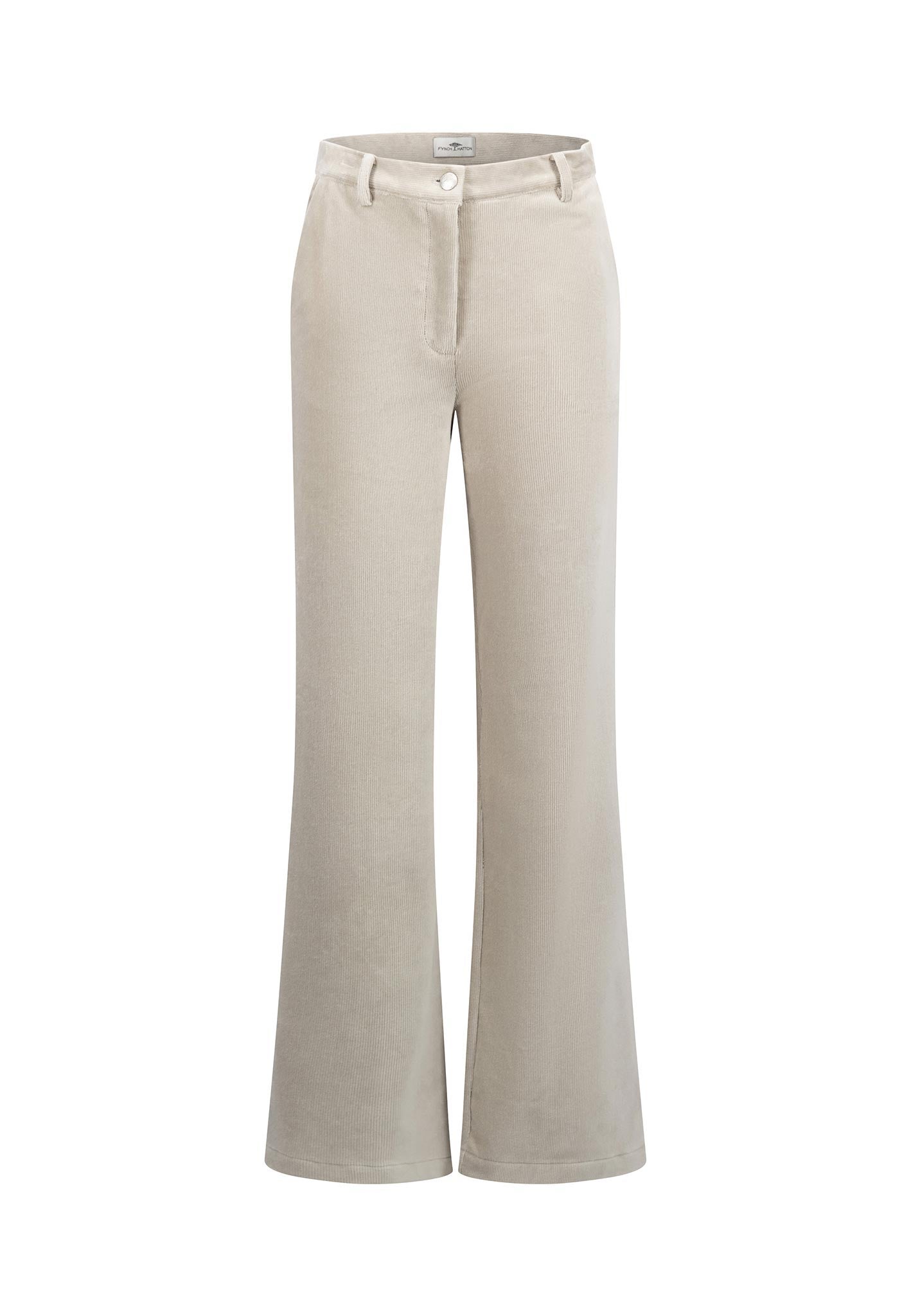 Fynch-Hatton - Ladies Trousers - Wide leg Corduroy - Taupe 835 - Wildvine Clothing, Spalding, Lincolnshire