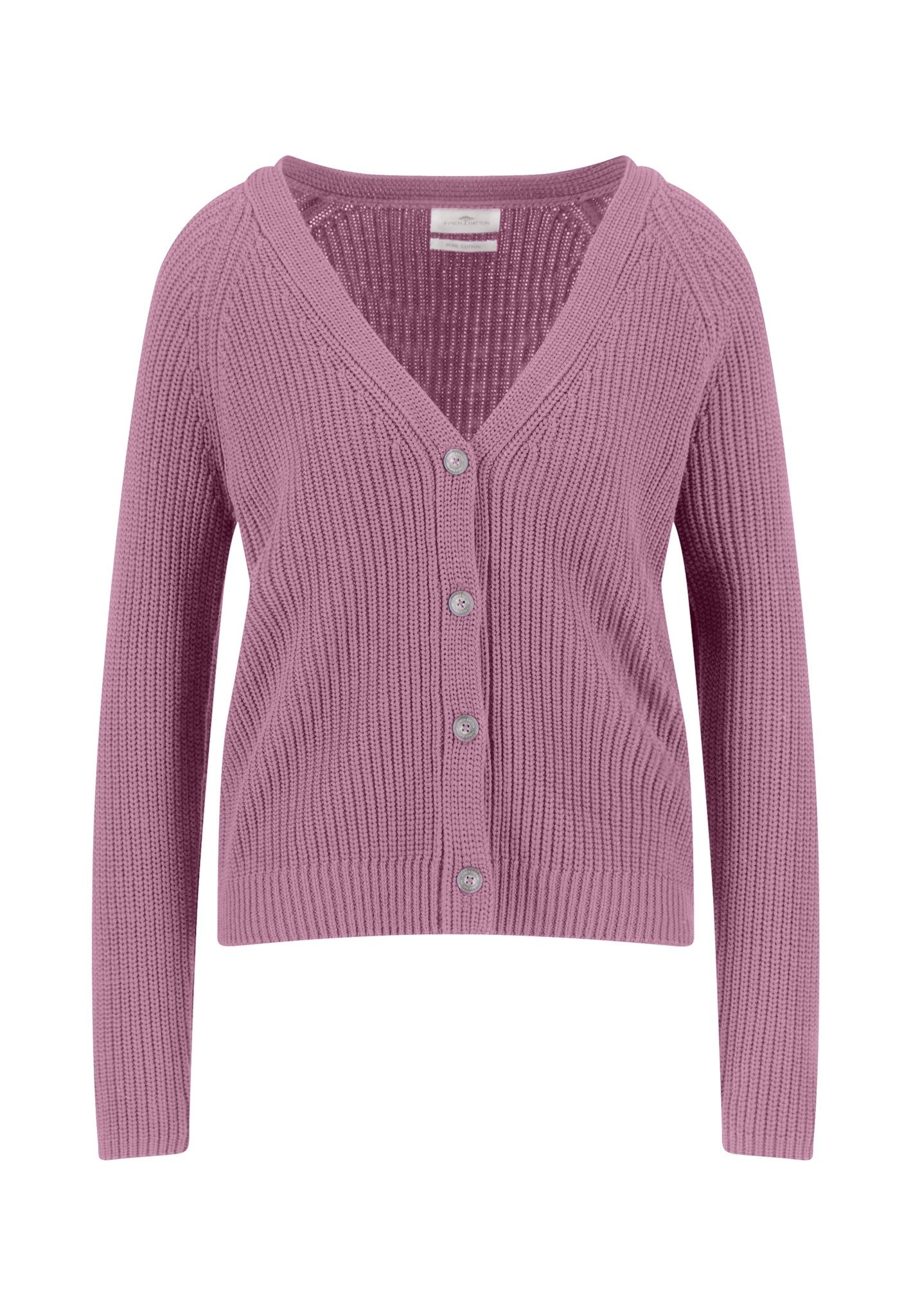Fynch-Hatton - Ladies Cardigan Cotton - Mauve Rose 455 - Wildvine Clothing, Spalding, Lincolnshire