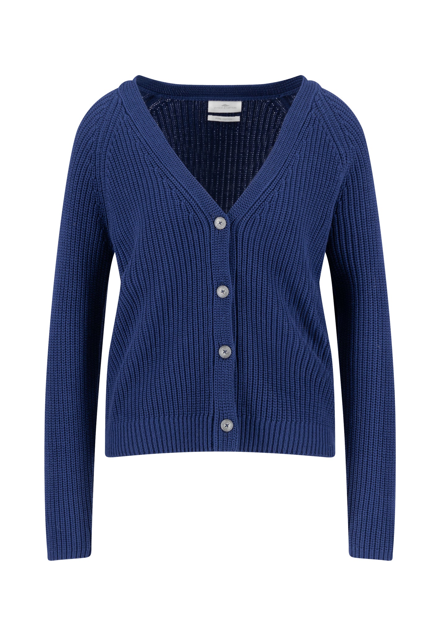 Fynch-Hatton - Ladies Cardigan Cotton - Blue 682 - Wildvine Clothing, Spalding, Lincolnshire