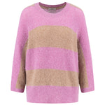 Fynch-Hatton - Ladies Knitwear - Stripe - Mauve Rose 455 - Wildvine Clothing, Spalding, Lincolnshire