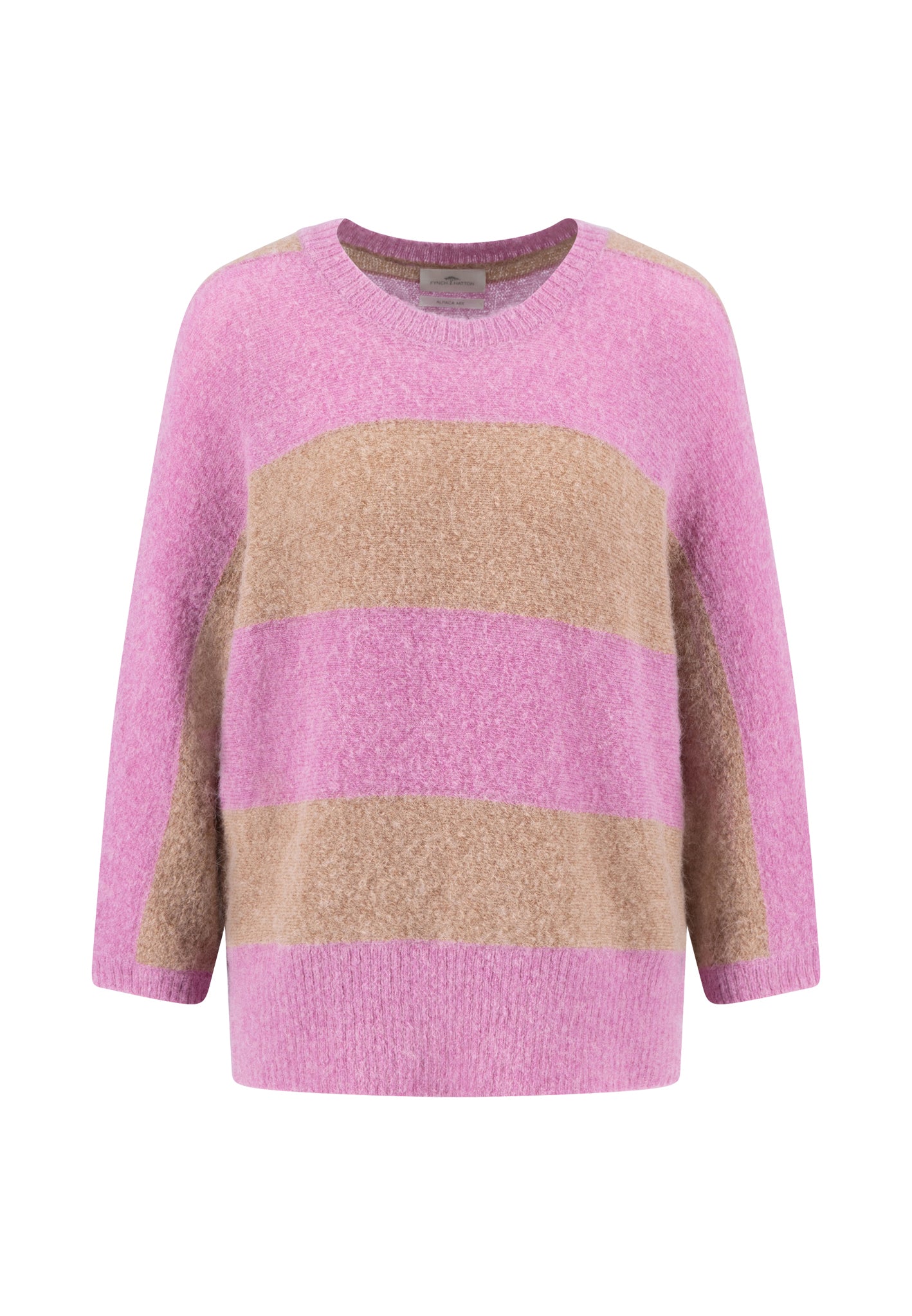 Fynch-Hatton - Ladies Knitwear - Stripe - Mauve Rose 455 - Wildvine Clothing, Spalding, Lincolnshire