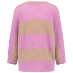 Fynch-Hatton - Ladies Knitwear - Stripe - Mauve Rose 455 - Wildvine Clothing, Spalding, Lincolnshire