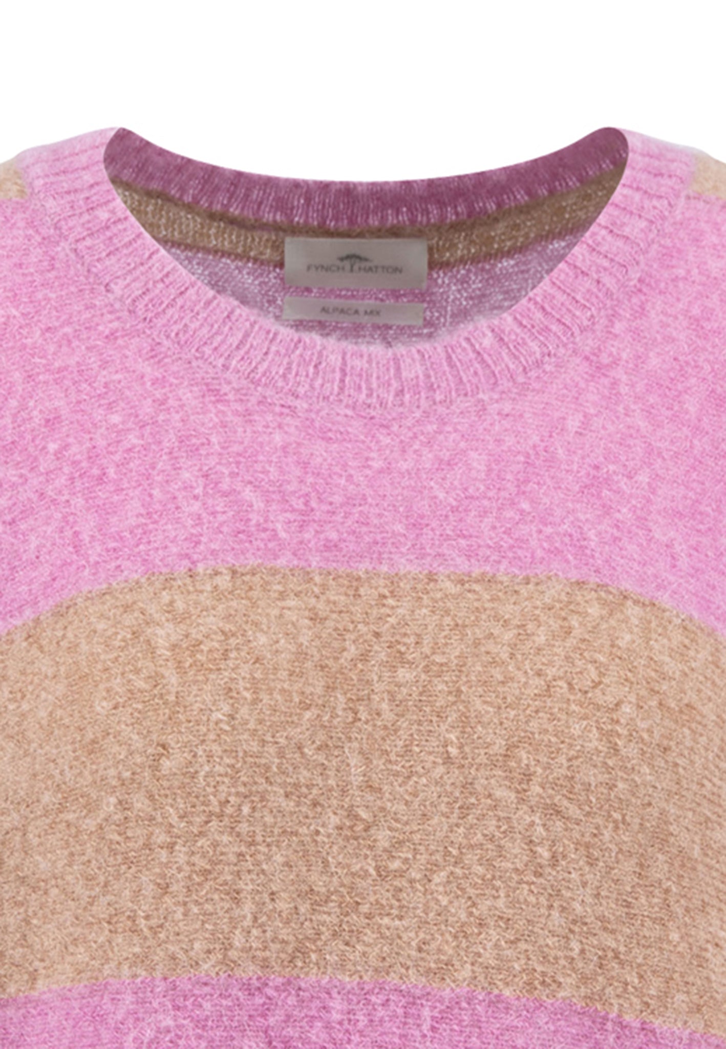 Fynch-Hatton - Ladies Knitwear - Stripe - Mauve Rose 455 - Wildvine Clothing, Spalding, Lincolnshire