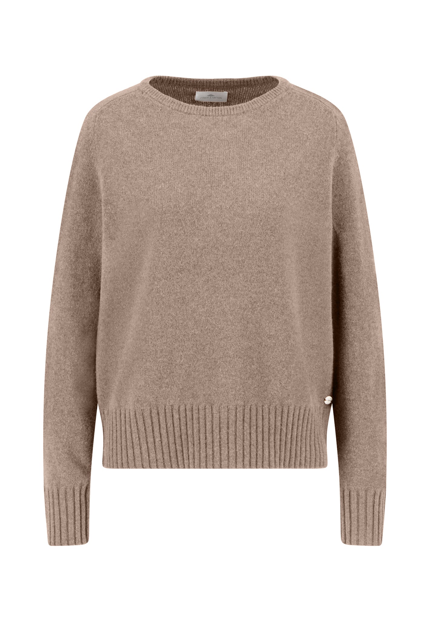Fynch-Hatton - Ladies Pullover - O-Neck Merrino Wool - Cappuchino 842 - Wildvine Clothing, Spalding, Lincolnshire
