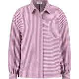 Fynch-Hatton - Ladies Blouse - Asym Stripe - Berry Rose 492 - Wildvine Clothing, Spalding, Lincolnshire