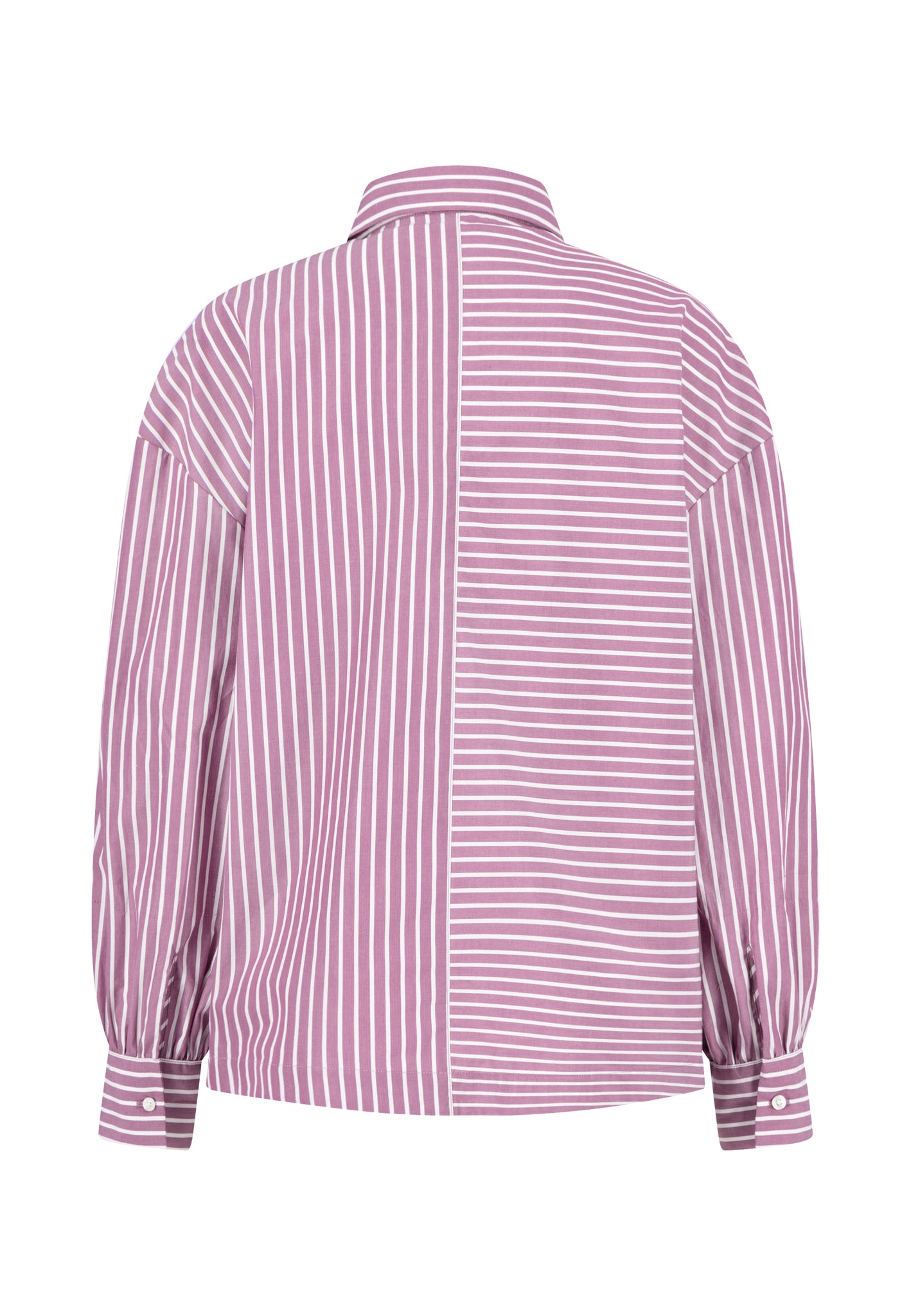 Fynch-Hatton - Ladies Blouse - Asym Stripe - Berry Rose 492 - Wildvine Clothing, Spalding, Lincolnshire