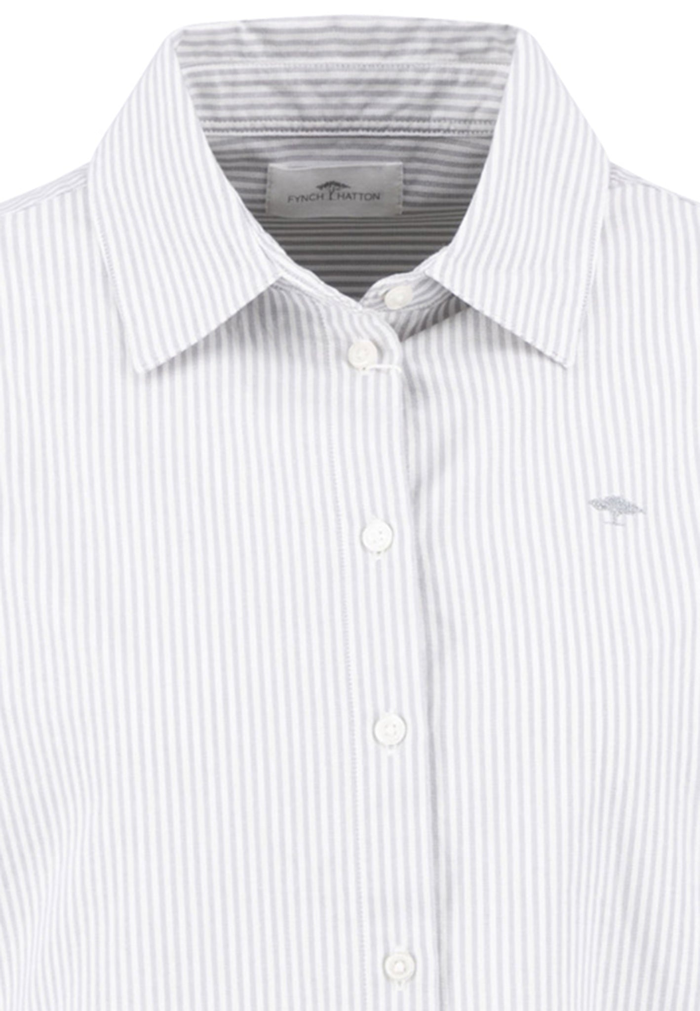 Fynch-Hatton - Ladies Blouse - CL Oxford Stripe - Aloy Grey - Wildvine Clothing, Spalding, Lincolnshire