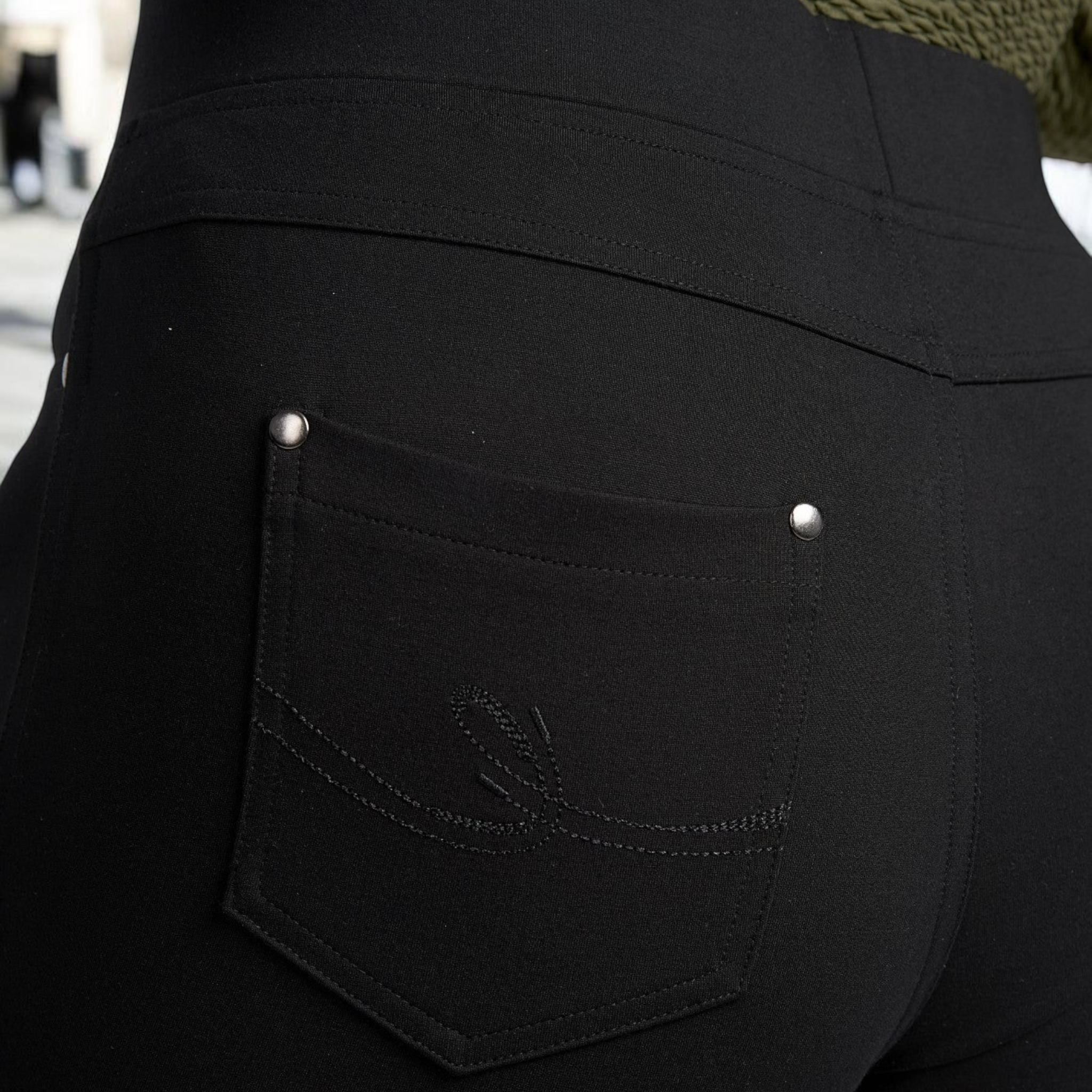 Pinnns - Ladies Ponte Jean Style Pull Up Trouser - Black 280T - Wildvine Clothing, Spalding, Lincolnshire