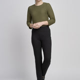 Pinnns - Ladies Ponte Jean Style Pull Up Trouser - Black 280T - Wildvine Clothing, Spalding, Lincolnshire