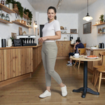 Pinnns - Ladies - Slim Leg Bengaline Ankle Grazer With Back Split - Sage Geo 302CT - Wildvine Clothing, Spalding, Lincolnshire