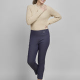 Pinns - Ladies - Slim Leg Bengaline Ankle Grazer with Back Split - Slub Denim 302CT - Wildvine Clothing, Spalding, Lincolnshire