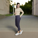 Pinns - Ladies - Slim Leg Bengaline Ankle Grazer with Back Split - Slub Denim 302CT - Wildvine Clothing, Spalding, Lincolnshire