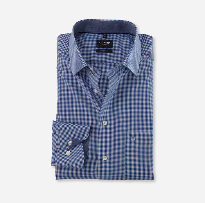 OLYMP - Mens Shirt - Luxor Modern Fit - Royal - Wildvine Clothing, Spalding, Lincolnshire