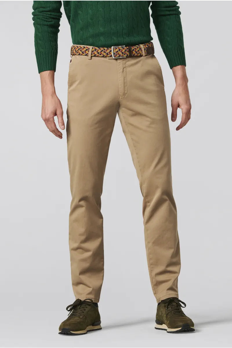 MEYER Oslo Mens Trousers – 9-316 Luxury Cotton Chinos - Modern Fit – Camel - Wildvine Clothing, Spalding, Lincolnshire