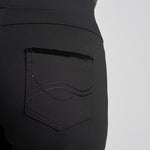 Pinns - Ladies Ponte Jean Style Trouser with Crystal and Velvet Pocket Detail - Black 405T - Wildvine Clothing, Spalding, Lincolnshire