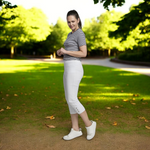 Pinnns - Ladies - Figure Sculpting Bengaline Crop Trousers - White 408C - Wildvine Clothing, Spalding, Lincolnshire