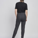 Pinns - Ladies Ponte Pull Up Legging with Stylish Front Zippers - Grey Check 420T/S08SGC - Wildvine Clothing, Spalding, Lincolnshire