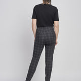 Pinns - Ladies Ponte Pull Up Legging with Stylish Front Zippers - Grey Check 420T/S08SGC - Wildvine Clothing, Spalding, Lincolnshire