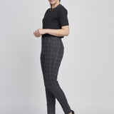 Pinns - Ladies Ponte Pull Up Legging with Stylish Front Zippers - Grey Check 420T/S08SGC - Wildvine Clothing, Spalding, Lincolnshire