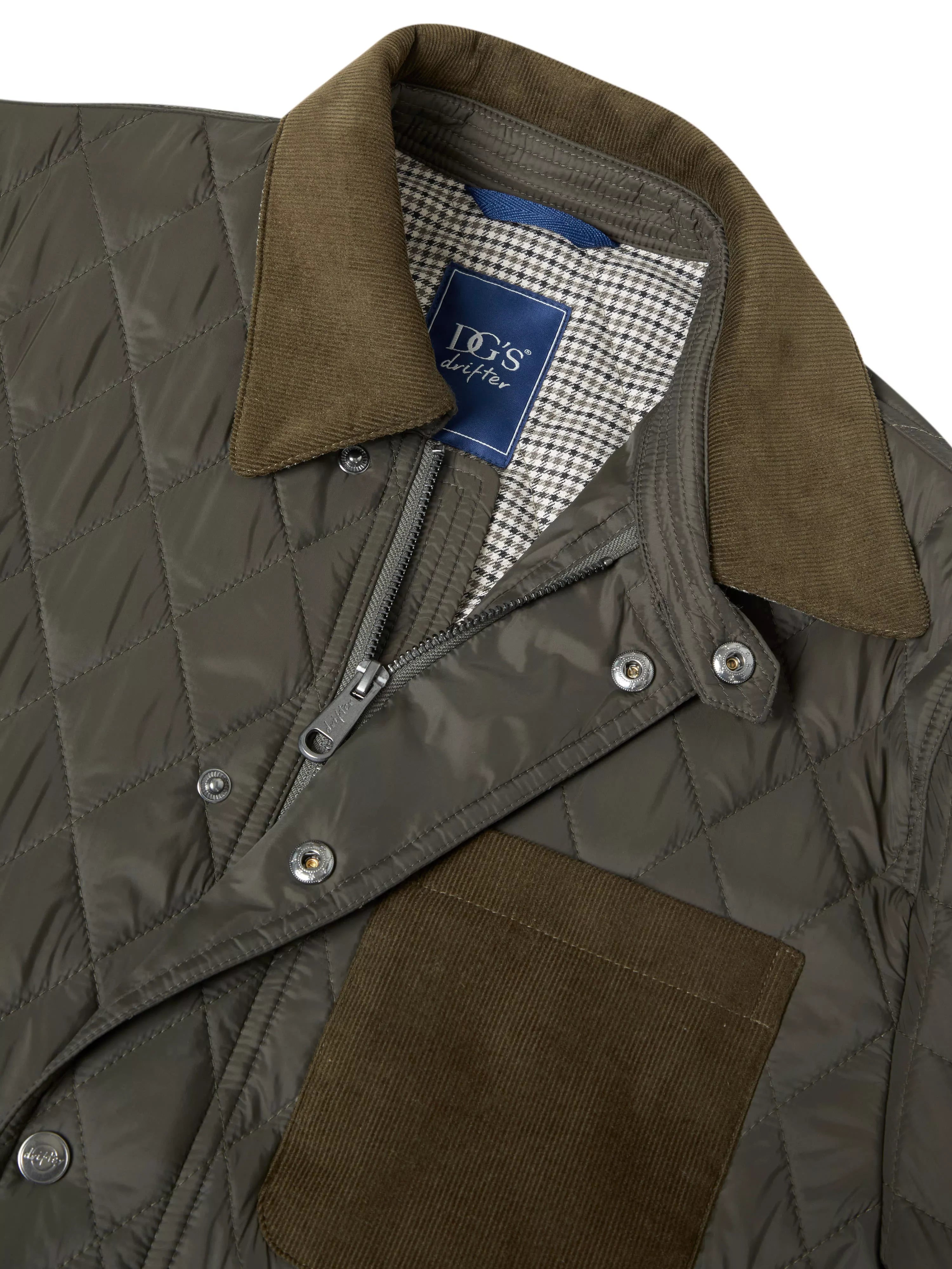 DG's Drifter - Mens - Calder Casual Coat - Dark Green - Wildvine Clothing, Spalding, Lincolnshire
