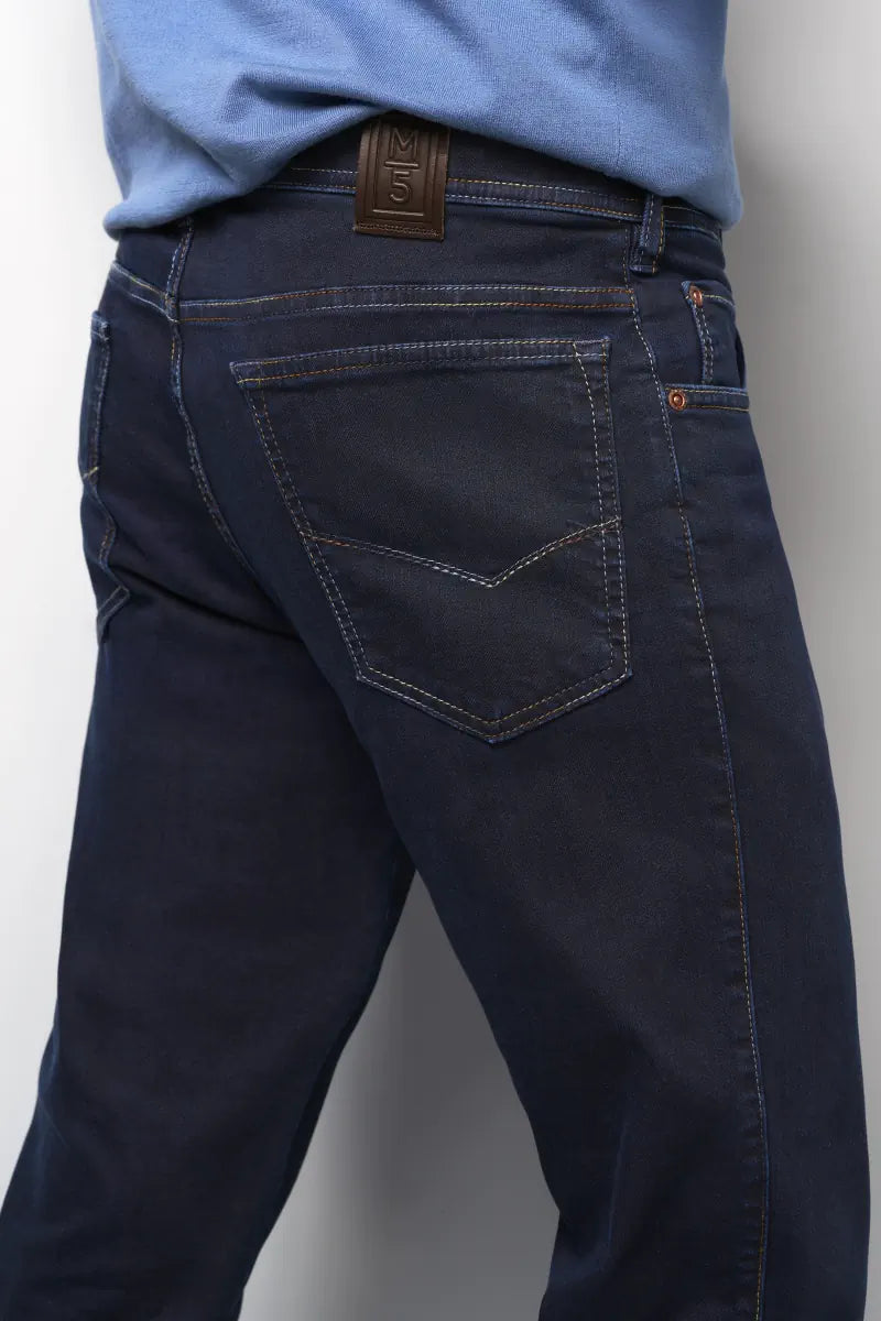MEYER M5 Mens Jeans – 9-6288 Super Stretch Dark Denim – Modern Fit - Dark Blue - Wildvine Clothing, Spalding, Lincolnshire