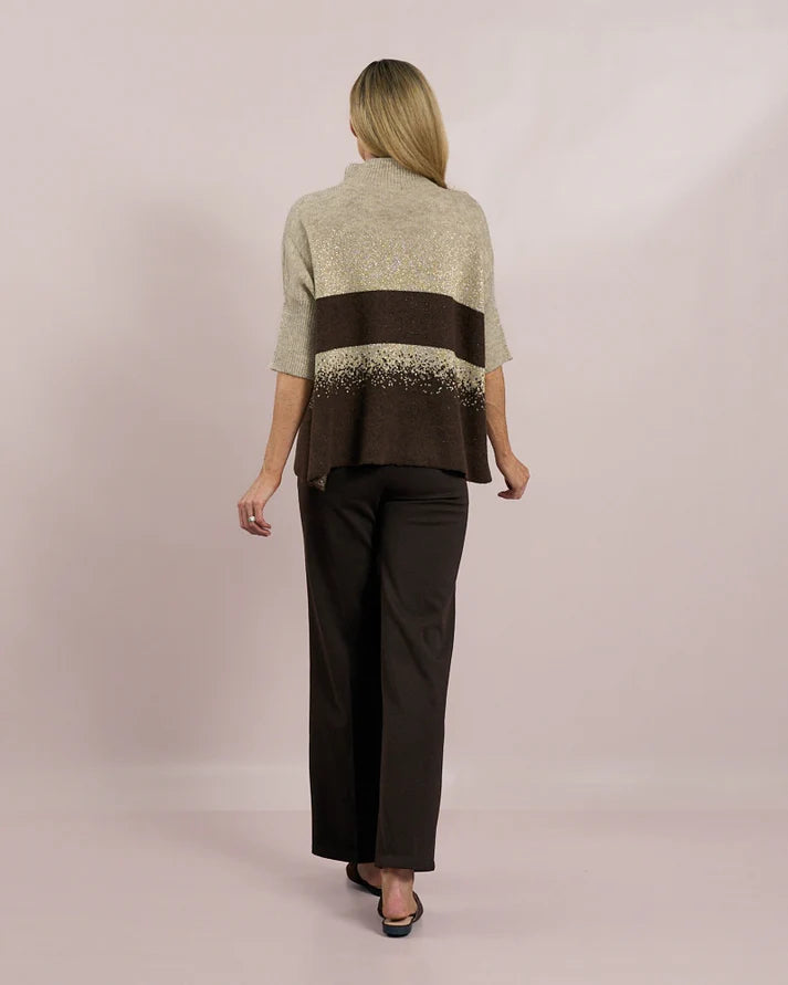 D.E.C.K By Decollage - Ladies Short Sleeved Knit - Lurex Detail - Wildvine Clothing, Spalding, Lincolnshire