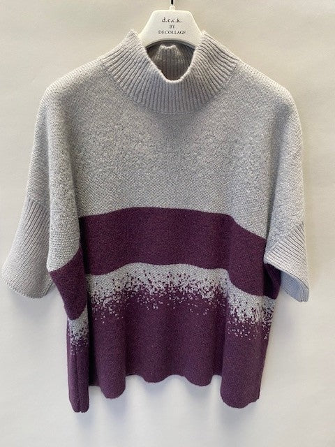 D.E.C.K By Decollage - Ladies Short Sleeved Knit - Lurex Detail - Wildvine Clothing, Spalding, Lincolnshire