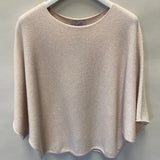 D.E.C.K By Decollage - Ladies Short Sleeved Batwing Knit - Beige - Wildvine Clothing, Spalding, Lincolnshire
