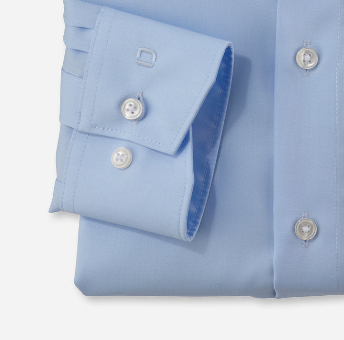 OLYMP - Mens Shirt - Luxor Modern Fit Shirt Plain Blue - Wildvine Clothing, Spalding, Lincolnshire