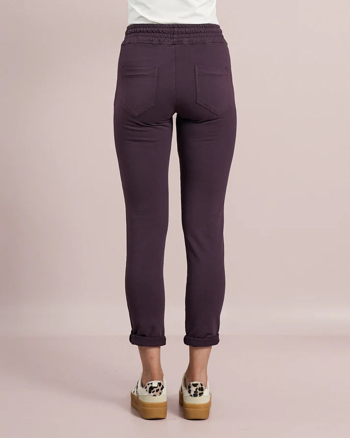 D.E.C.K By Decollage - Zip Pocket Joggers- Mulberry - Wildvine Clothing, Spalding, Lincolnshire