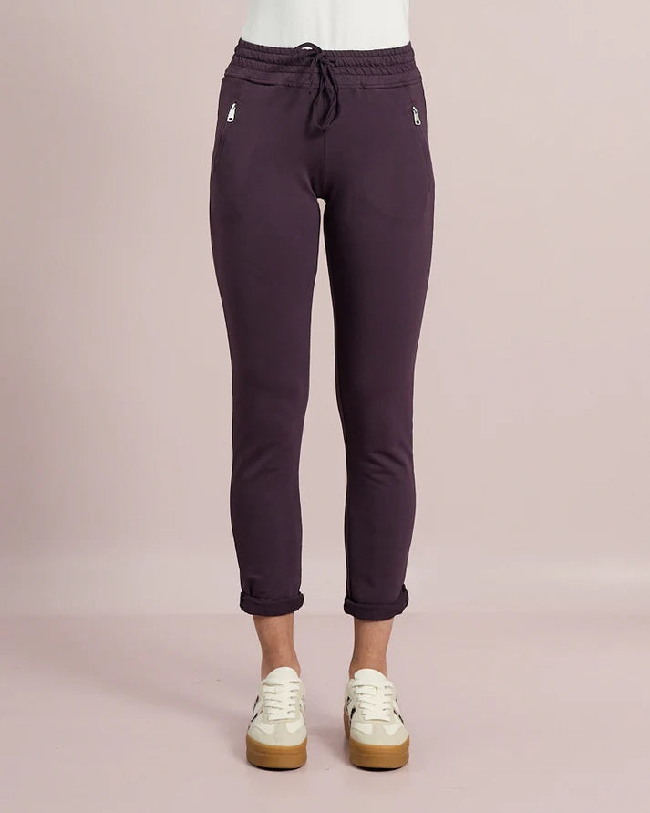 D.E.C.K By Decollage - Zip Pocket Joggers- Mulberry - Wildvine Clothing, Spalding, Lincolnshire
