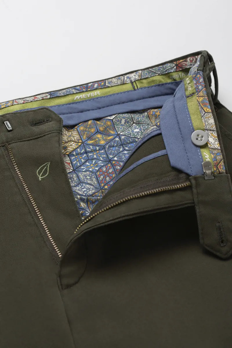 MEYER Oslo Mens Trousers – 9-316 Luxury Cotton Chinos - Modern Fit – Laurel - Wildvine Clothing, Spalding, Lincolnshire