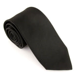 Van Buck - Mens - Black Satin Tie - Wildvine Clothing, Spalding, Lincolnshire