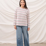 Lighthouse - Ladies Causeway II Top - Cranberry/Pink Stripe - Wildvine Clothing, Spalding, Lincolnshire
