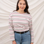 Lighthouse - Ladies Causeway II Top - Cranberry/Pink Stripe - Wildvine Clothing, Spalding, Lincolnshire
