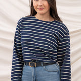 Lighthouse - Ladies Causeway II Top - Navy Cream/Sage Stripe - Wildvine Clothing, Spalding, Lincolnshire