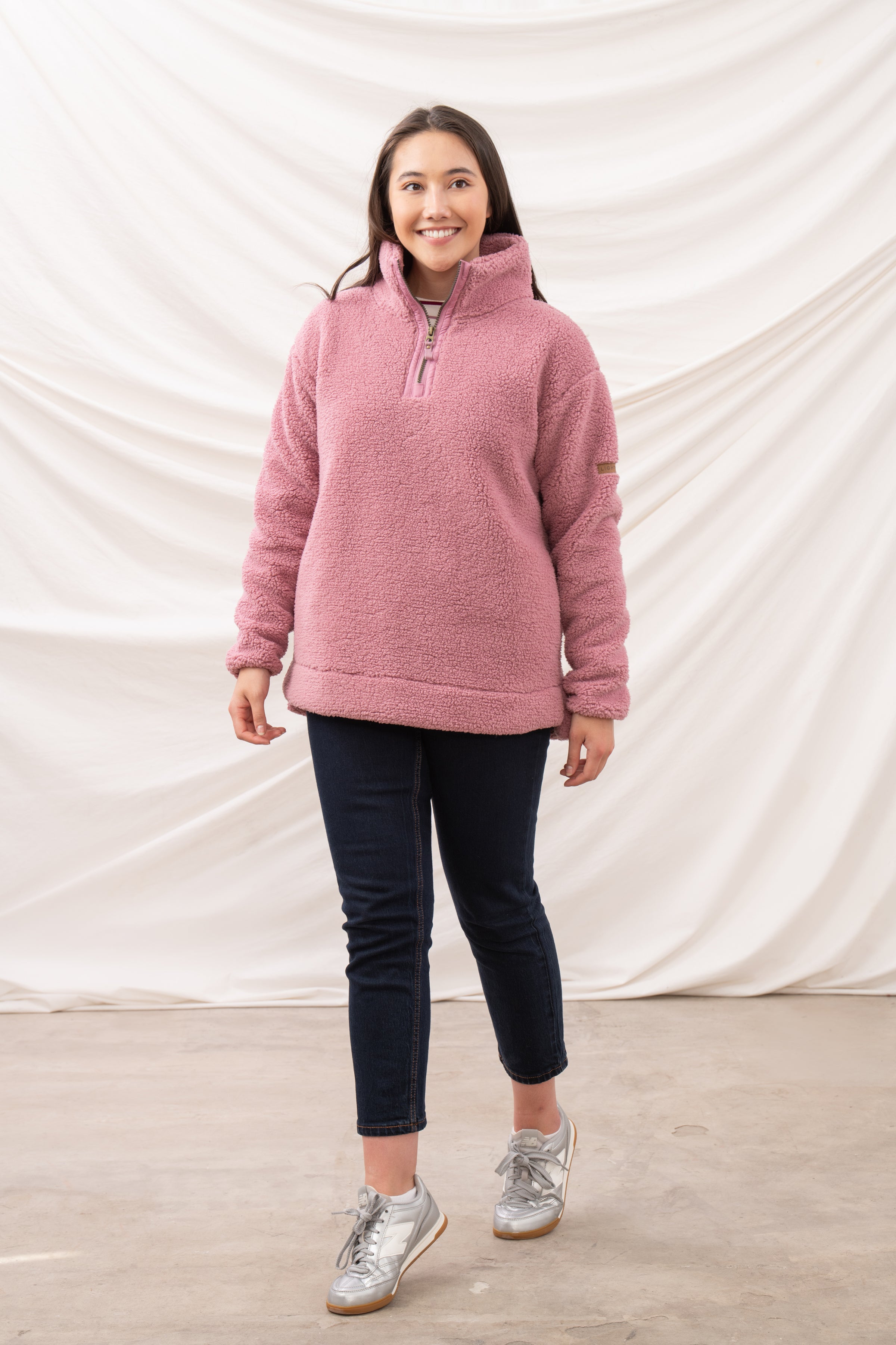 Lighthouse - Ladies Coast Half Zip Fleece - Wild Rose - Wildvine Clothing, Spalding, Lincolnshire