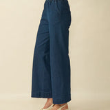 D.E.C.K By Decollage - Ladies Wide Leg Trousers - Denim - Wildvine Clothing, Spalding, Lincolnshire