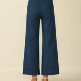 D.E.C.K By Decollage - Ladies Wide Leg Trousers - Denim - Wildvine Clothing, Spalding, Lincolnshire