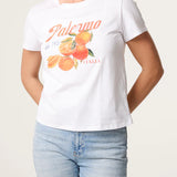 QED - Ladies - "Palermo Orange" Embellished Print T-Shirt - Wildvine Clothing, Spalding, Lincolnshire