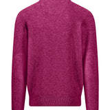 Fynch-Hatton - Mens - Ribbed Knitted Sweater - Troyer-Zip - Grape - 1608234 416 - Wildvine Clothing, Spalding, Lincolnshire