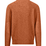 Fynch-Hatton - Mens - Ribbed Knitted Sweater - Troyer-Zip - Sienna - 1608234 818 - Wildvine Clothing, Spalding, Lincolnshire