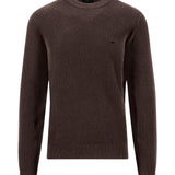 Fynch-Hatton - Mens - Ribbed Knitted Sweater - O-Neck - Soil - 1608233 866 - Wildvine Clothing, Spalding, Lincolnshire